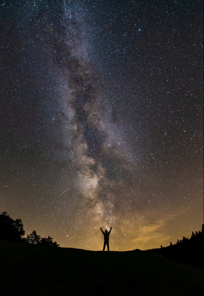 Man Reaching for Milky Way